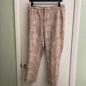 Banana Republic Chic Brown Snake Print Pants